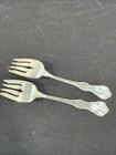 Set 2 International  joan Of Arc  Sterling Silver Forks 74 5 Grams