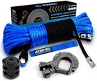 Synthetic Winch Rope Kit  3 16  X 50ft 8500lbs 3 16 x50ft blue -8500lbs Blue