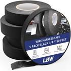 5 Rolls 3 4 Inch X 50 Ft Wire Harness Cloth Electrical Tape  Wire Loom Tape Wiri