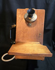 Retro Style Wooden Wall Mount Rotary Dial Western Electric Bell Telephone