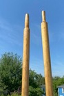 2 Lovely Blond Wooden Oars 84  Long   Locks Pair Paddles  Boat Canoe