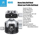 Low Profile Camera Tripod Ball Head  46mm All Metal Cnc Panorama Ball Head