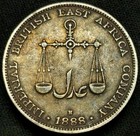 Rupee 1888 H Birmingham Imperial British East Africa Mombasa Kenya Only 94k Rare