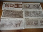 Vtg Lot 31 craftaid Leather Carving Templates-belt billfold alphabet scenic more