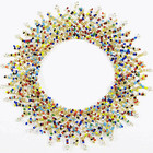 Multicolor Seed Beaded Stretchable Anklet Handmade