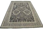 Charcoal Transitional Floral Oriental Rug Hand-knotted Farmhouse Carpet 9x13 Ft