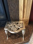 Foot Stoolantique English Brass Footman Fireplace Trivet Kettle Stool