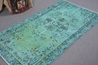 3 3x6 2 Ft Turkish Vintage Rug  Accent Rug  Blue Wool Rug