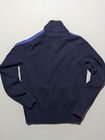 Ralph Lauren Sport Men   s M Navy Blue 1 4 Zip Mock Neck Waffle-knit Sweater