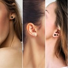 2pcs Stainless Steel Round Barbell Earrings Screw Back Ear Stud For Men Women