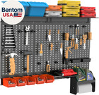 Metal Pegboard Wall Organizer 4ft Wide  Tool Storage Pegboard System For Garage 