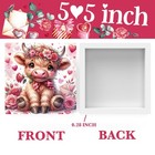 Valentines Day Decor Decorations 5x5 Inches  Cow-16 