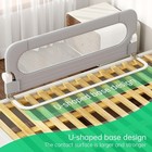 Folding Bed Rail F  Crib safety Bed Rail Bed Guard Rail W  Anchor 71 X 23 6 Grey
