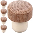 5 Pcs Wine Corks Bottle Toppers Sealers Stoppers For Glass Bottles Reusable