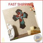 Blulu Cross Wall Decor Hanging Wooden Decorative Wall Cross Rustic Catholic Cruc