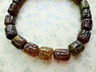Rare Vintage Tibetan Buddha Carved Jade Prayer Beads For Meditation Anti-stress