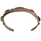 Historic 1920s Fred Harvey Era Navajo Coin Silver Cerrillos Turquoise Bracelet 