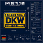 Dkw Anerkannte Vertretung Dealer Sign     Heavy Metal Decor   60x40 Cm 15 7       23 6