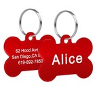 Bone Shaped Pet Id Tag Personalized Dog Cat Name Tags Anti-lost Free Engraving 