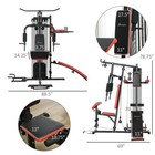 Multi Home Gym Equipment  Workout Station With 132lbs Weight Stack