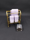 Dollhouse Miniature Brass Towel Rack Or Quilt Stand 1 12 Scale