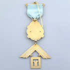 Vintage Silver   Enamel Masonic Past Masters Netley Abbey Lodge Jewel Medal 42g