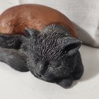 Cheyenne Playful Cat Desk Lamp Amber Glass Light Up Belly 6 5  Mood Nightlight