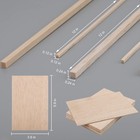 150 Pieces Balsa Wood Sticks Hardwood Square Wooden Craft And Sheets 