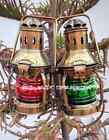 2  nautical Marine Brass Boat Light Antique Hanging Ship Anchor Oil Lamp Lantern