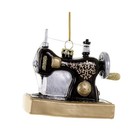  4  Glass Antique Sewing Machine Christmas Ornament - Vintage-inspired Retro 