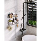 2 Pack Shower Caddy Organizer Rack For Shower Ball And Razor  Self Adhesive Wall