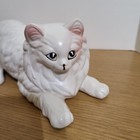 Vintage Ceramic White Cat Figurine Japan Tall