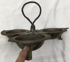 Vintage Brass Acorn leaf Copper Multi-dish  12 25    Wide X 6 5    Tall