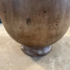 Atq  18th 19th Century Primitive Handmade Scandinavian Wood Bowl Pedestal Bottom