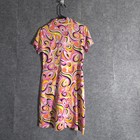 Ibkul Golf Dress Women s Small Pink Swirl Pattern Short Sleeve Upf Performances