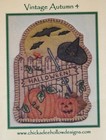 Chicadee Hollow Designs Embroidery Pattern Autumn Halloween Carol Steffensen
