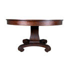 Antique Round Mahogany Empire Style Dining Table     54    Round     C 1900s  22611