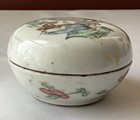 Antique Chinese Porcelain Figural Seal Box  Unmarked  3 1 4    W