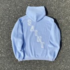 Saint Mxxxxxx Angel Of Death Hoodie Men s Sky Blue High-quality Streetwear Nwt