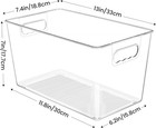 Yihong Clear Plastic Storage Bins  4 Pack Xl 13 l X 7 4 w X 7 h   