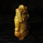 Chinese Ancient Jade Hand-carved Dragon Turtle Beast Amulet Necklace Pendant