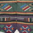 Vtg Handwoven Wool Vest Ethnic Geometric Pattern Brass Button Boho Folk Art