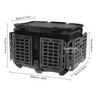 55l Motorcycle Rear Top Box Black Aluminium Alloy Tail Carrier Luggage Toolcase
