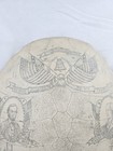 Faux Large Albino Turtle Shell Scrimshaw With American History 23x19 