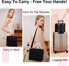 Large Makeup Carrying Train Case For Women  4 Tier Travel Bag Box  Black