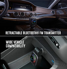 72w Retractable Bluetooth Fm Transmitter   Car Charger  Usb-c   Usb-a Hands-free