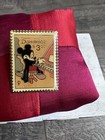 Disney Commonwealth Of Dominica  3 00 Postal Stamp Mickey Mouse Piano Pin