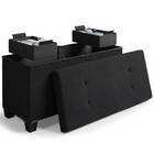 Storagebud Tuffted Folding Foot Rest Storage Ottoman Bench
