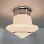 Antique Vintage 30 s 40 s 50 s Art Deco Glass Ceiling Light Fixture Globe Hall