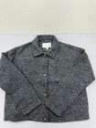 Vila Grey Melange Button Jacket Women Short Boxy Long Sleeve